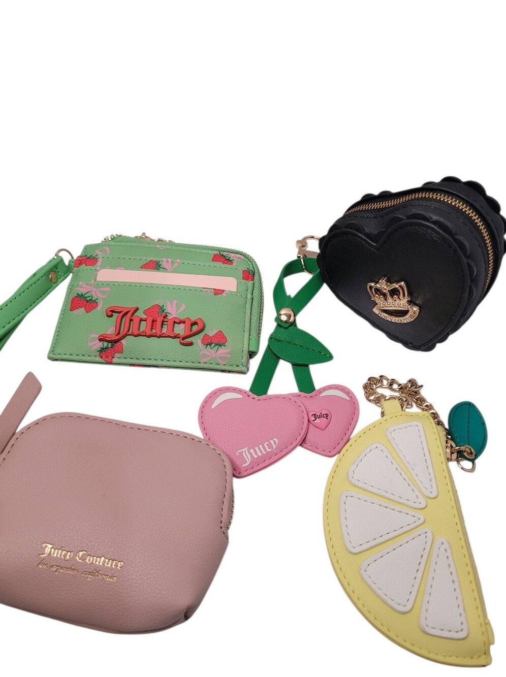 👉✨️Juicy Couture Bundle Of 5 Heart/plush  Keychains Or Bag Charms